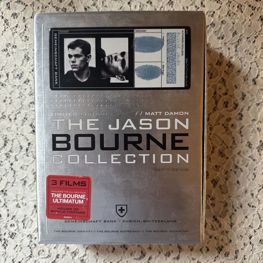The Jason Bourne Collection DVD 4-Disc Set Bonus Disc Passport Matt Damon